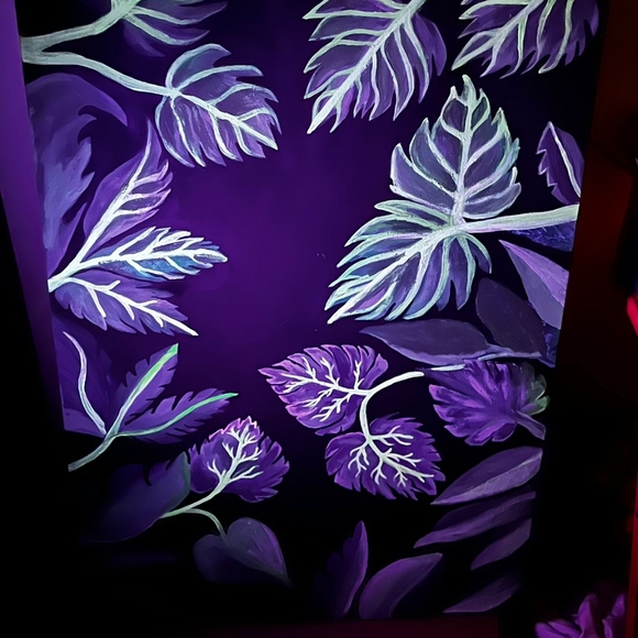 Neon Oil Painting, Abstract floral theme - Picture 3 of 3